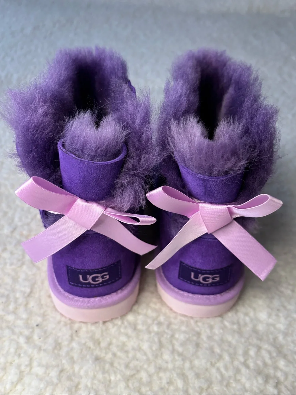 UGG Kids Violet Bloom Mini Bailey Bow II Boots